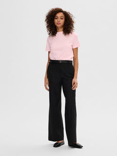 Myessential Ss O-Neck Tee - Cradle Pink