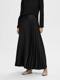 Tina Hw Ankle Plisse Skirt - Black
