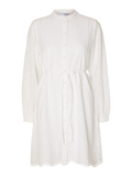Tatiana Ls Short Embr Dress - Bright White
