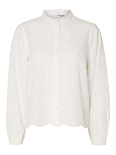 Tatiana L/S Embr Shirt - Bright White