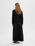 Tina Hw Ankle Plisse Skirt - Black