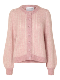 Mejse Ls Knit Cardigan - Pink Nectar Birch