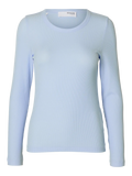 Dianna Ls O-Neck Top - Cashmere Blue