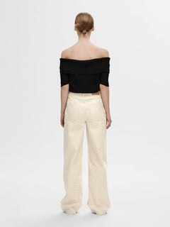 Caro Off Shoulder Knit - Black