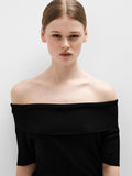 Caro Off Shoulder Knit - Black