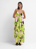 Helinda Aop Ankle Strap Dress B - Lime Green Aop