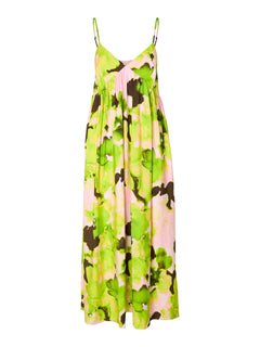 Helinda Aop Ankle Strap Dress B - Lime Green Aop