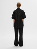 Karola 2/4 Oversize Lace Shirt B - Black