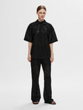 Karola 2/4 Oversize Lace Shirt B - Black