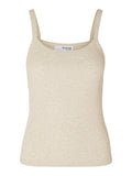 Celica Anna Strap Tank Top - Oatmeal Mélange