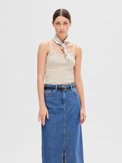 Celica Anna Strap Tank Top - Oatmeal Mélange