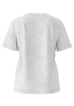 Essential Ss V-Neck Tee - Light Grey Melange
