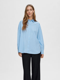 Dina-Sanni Ls Shirt - Cashmere Blue