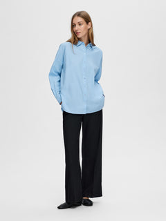 Dina-Sanni Ls Shirt - Cashmere Blue
