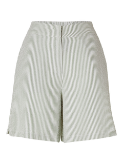 Vittoria Hw Wide Striped Shorts B - Snow White Grey Stripes