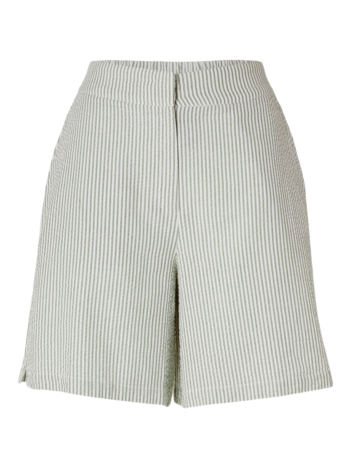 Vittoria Hw Wide Striped Shorts B - Snow White Grey Stripes