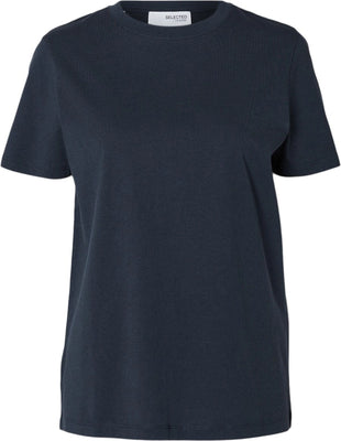 Myessential Ss O-Neck Tee - Dark Sapphire