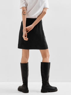 Viva Hw Short Skirt - Black