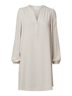 Viva Ls Short V-Neck Dress - Sandshell