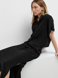 Viva Hw Ankle Skirt - Black