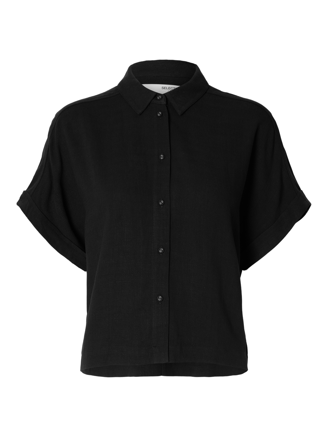 Viva Ss Cropped Shirt - Black