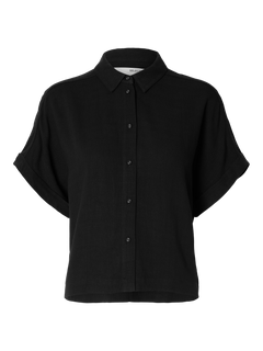 Viva Ss Cropped Shirt - Black