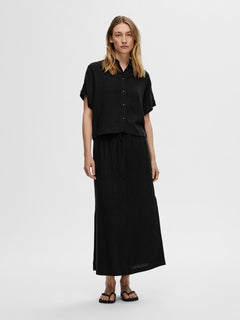 Viva Ss Cropped Shirt - Black