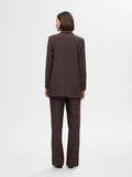 Rita Ls Relaxed Blazer - Coffee Bean Melange
