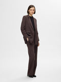 Rita Ls Relaxed Blazer - Coffee Bean Melange