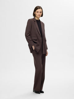 Rita LS Relaxed Blazer - Coffee Bean Melange