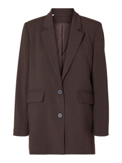 Rita LS Relaxed Blazer - Coffee Bean Melange