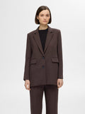 Rita Ls Relaxed Blazer - Coffee Bean Melange