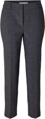 Rita-Ria Mw Crop Pant Dgm - Dark Grey Melange Melange