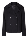 Alma Short Wool Jacket - Black