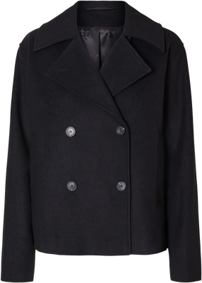 Alma Short Wool Jacket - Black