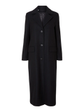 Alma Long Wool Coat - Black