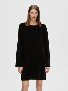 Kimmie Ls Glitter Dress - Black