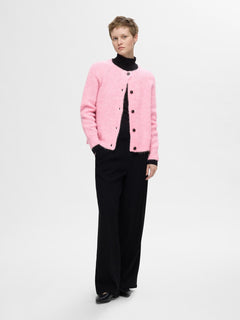 Lulu Ls Knit Short Cardigan - Peony Melange