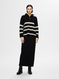 Maline Ls Knit Half Zip - Black Birch