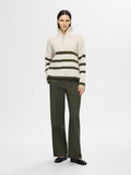 Maline Ls Knit Half Zip - Birch Kalamata