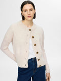 Sia Ras Ls Knit Cardigan - Birch Melange
