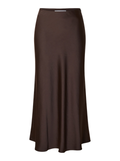 Lena Hw Midi Skirt - Coffee Bean