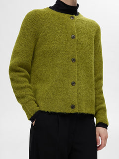 Lulu Ls Knit Short Cardigan - Cardamom Seed Melange