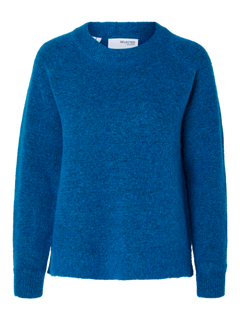 Lulu Ls Knit O-Neck - Super Sonic Melange