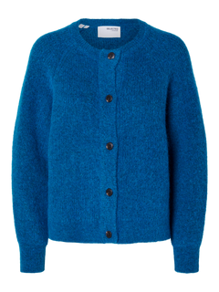 Lulu Ls Knit Short Cardigan - Super Sonic Melange