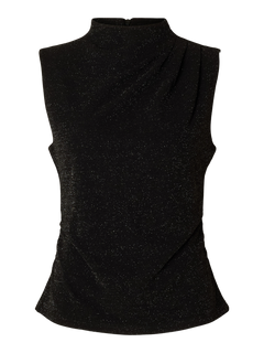 Marwa Sl High Neck Top - Black
