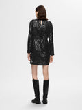 Ari-Colyn Ls Short Sequins Dress - Black