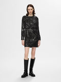 Ari-Colyn Ls Short Sequins Dress - Black