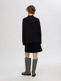 Cille Cashmere Blend High Neck - Black