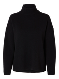Cille Cashmere Blend High Neck - Black